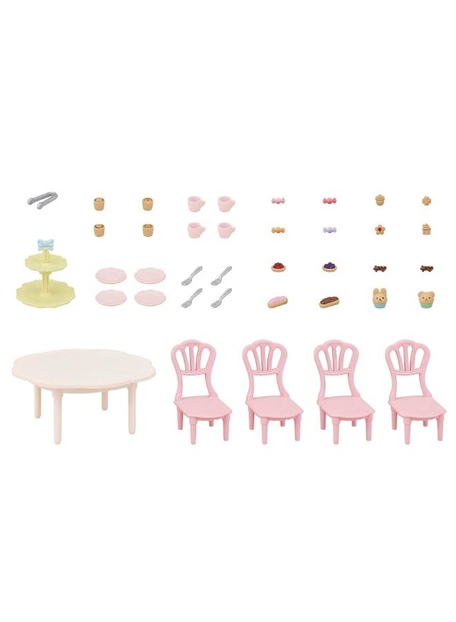 Calico Critters Sweets Party Set - The Perfect Dollhouse Accessories to Host a Tea Party for Your Critters!