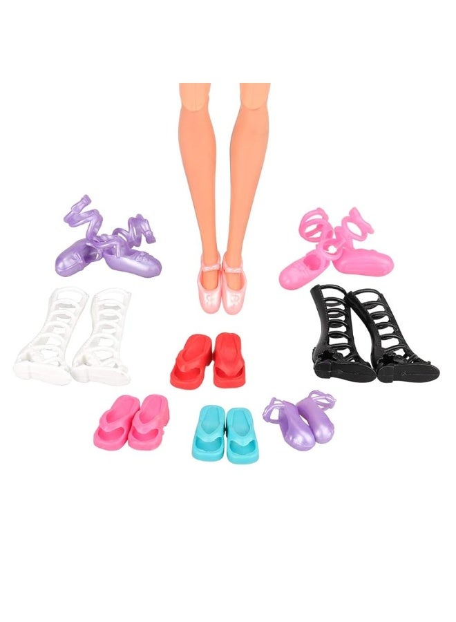 Miunana 50 Pairs Doll Shoes High Heel Shoes Doll Boots Flat Shoes Set for 115 inch Girl Dolls Fashionista Shoe Lots