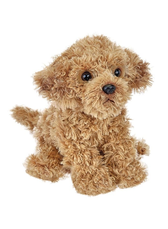 Bearington Caramel Dog 13 Inch Stuffed Dog - Puppy Stuffed Animal - Goldendoodle Stuffed Animal Labradoodle