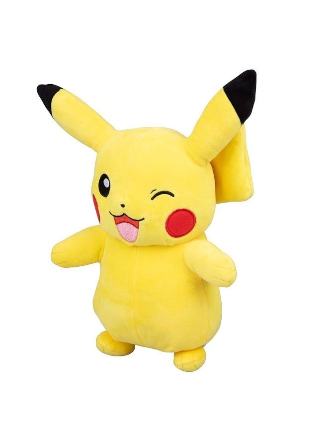 Pokmon 12 Large Winking Pikachu Plush  Officially Licensed  Quality  Soft Stuffed Animal Toy  Add to Your Collection  Great Gift for Kids Boys Girls  Fans of Pokemon