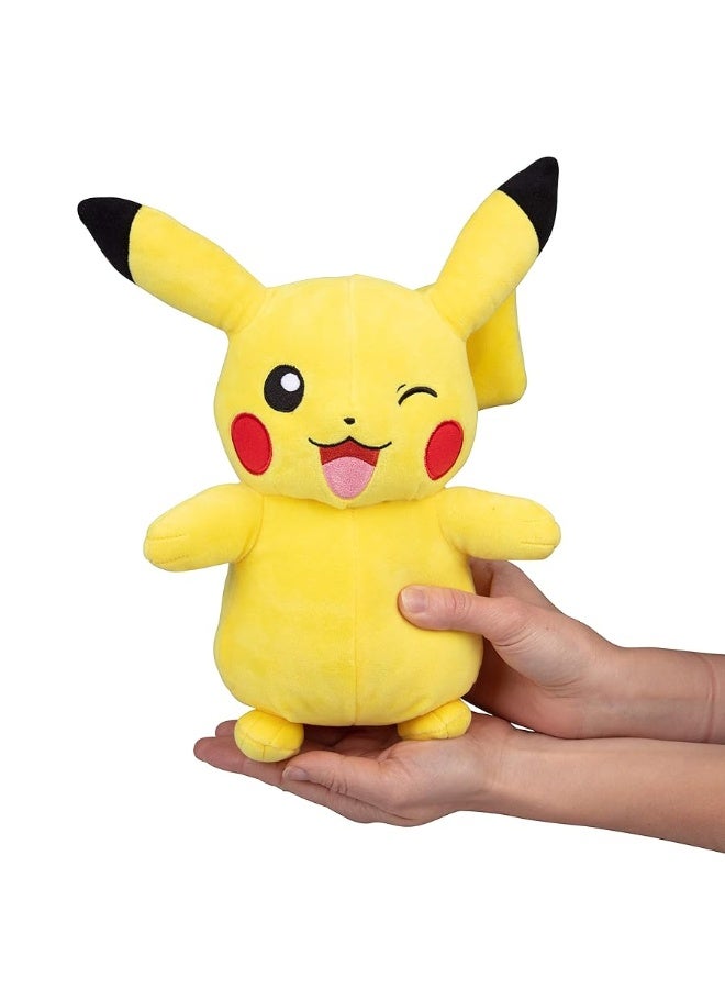 Pokmon 12 Large Winking Pikachu Plush  Officially Licensed  Quality  Soft Stuffed Animal Toy  Add to Your Collection  Great Gift for Kids Boys Girls  Fans of Pokemon