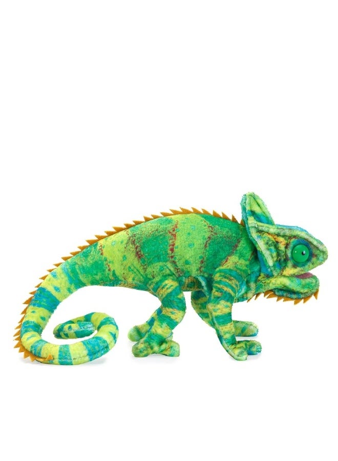 Folkmanis Mini Chameleon Finger Puppet,Green