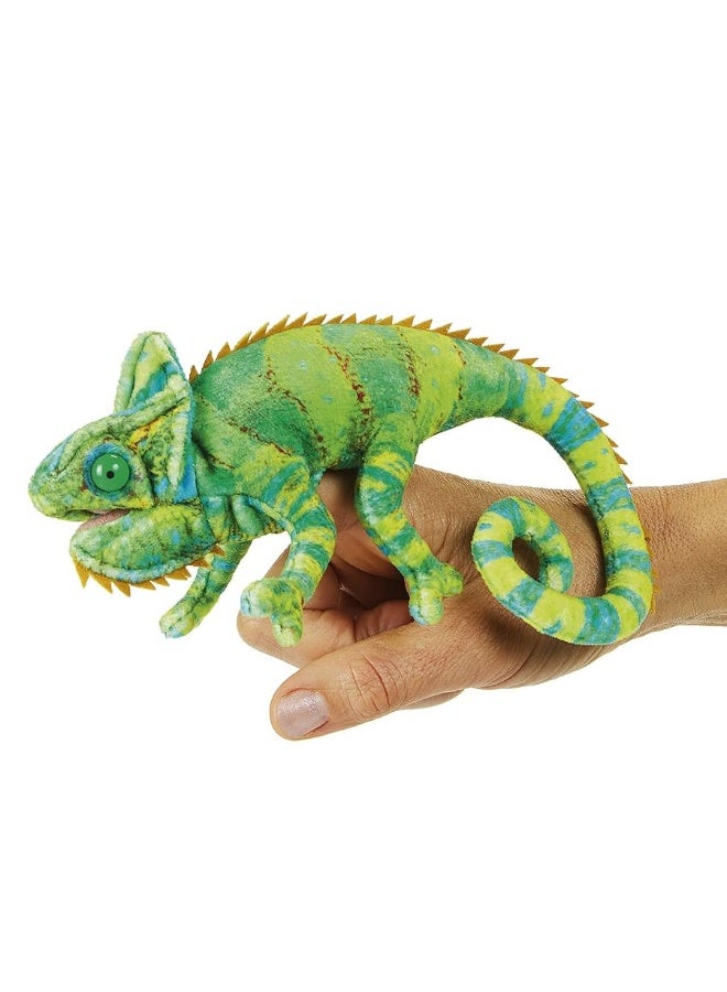 Folkmanis Mini Chameleon Finger Puppet,Green