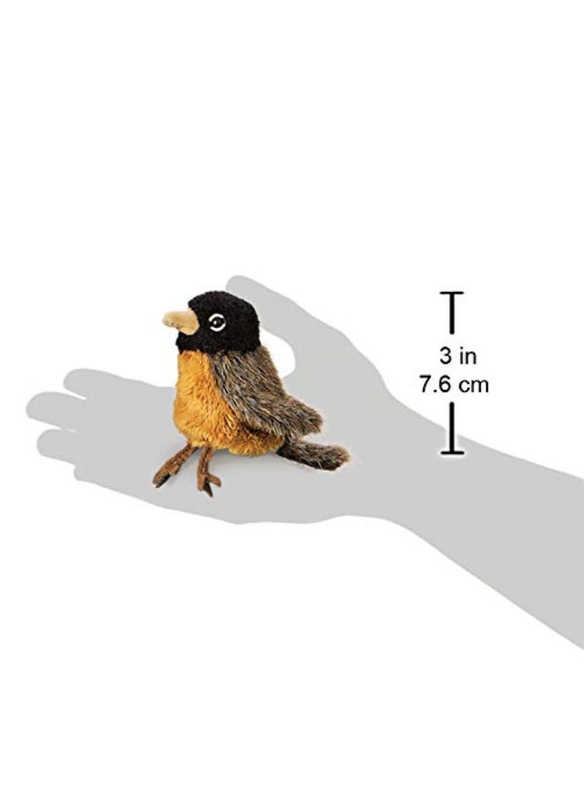 Folkmanis Mini Robin Finger Puppet Brown, Reddish Orange, Black, 8