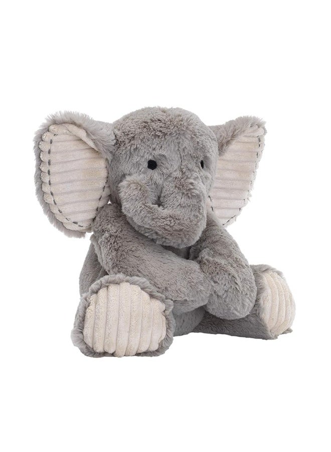 Lambs & Ivy Jungle Safari Gray Plush Elephant Stuffed Animal Toy Plushie - Jett