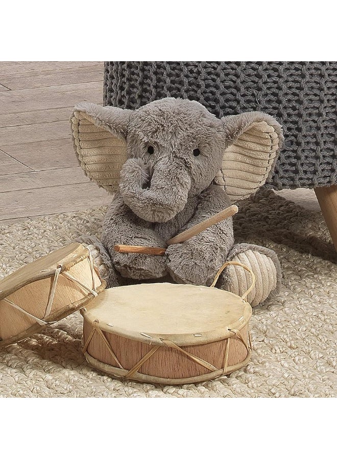 Lambs & Ivy Jungle Safari Gray Plush Elephant Stuffed Animal Toy Plushie - Jett