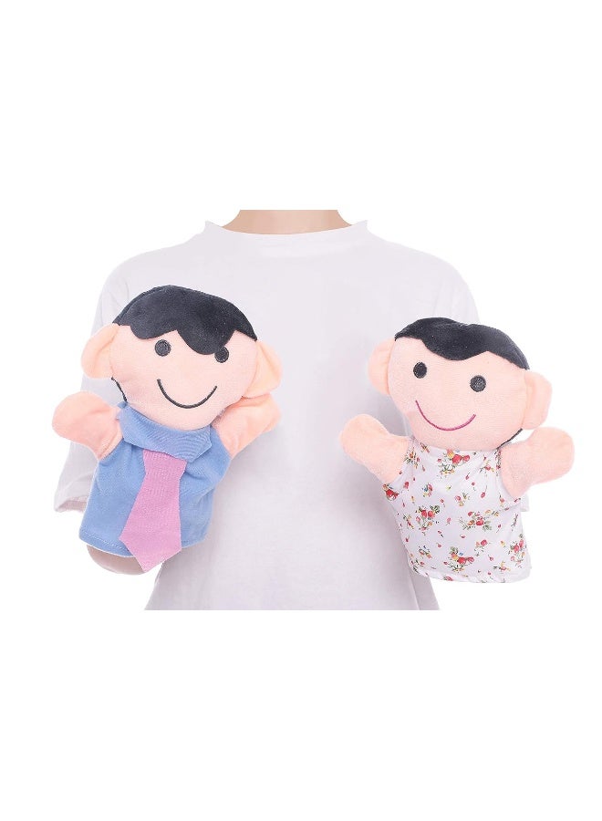 Hand Puppet Set - 6 Family Members - Premium Quality, 9â€ Inch Soft Plush Hand Puppets for Kids for Storytelling, Teaching, Preschool, Role-Play | Mother, Father, Son, Daughter and Grandparents