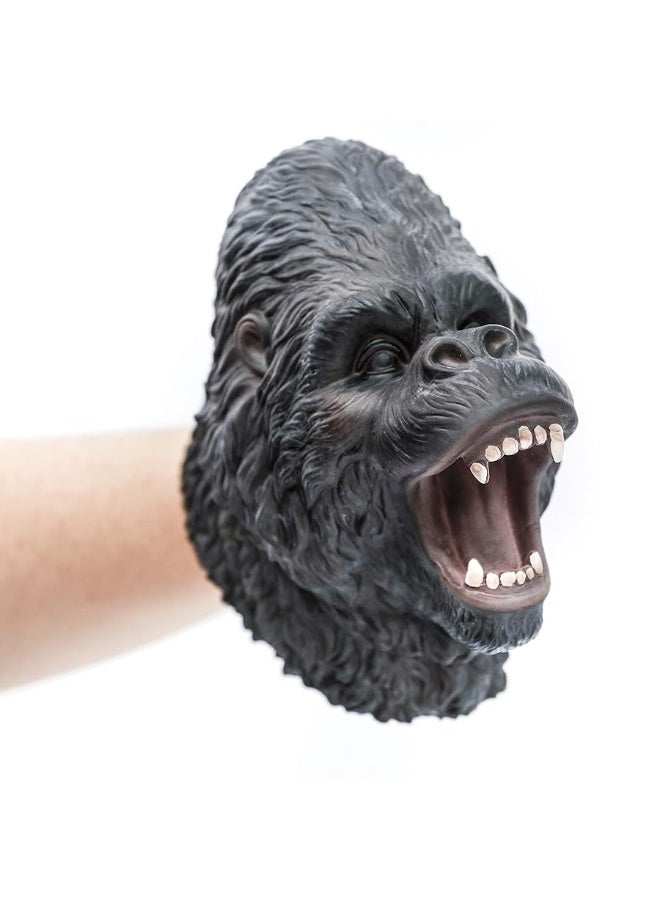 Yolococa Gorilla Hand Puppet Realistic Latex Soft Animal Toy Storytelling Role Play Party Supplies for Kids