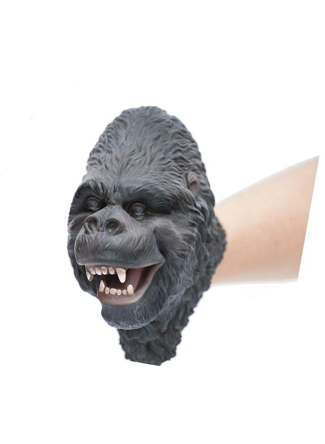 Yolococa Gorilla Hand Puppet Realistic Latex Soft Animal Toy Storytelling Role Play Party Supplies for Kids