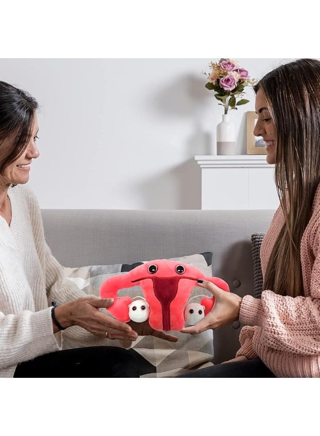 GIANTmicrobes Uterus Plush Toy, Uterus Stuffed Animal, Uterus Gifts, Uterus Plush, Hysterectomy Gifts, Endometriosis Gifts, Gynecologist Gifts,Obgyn Gifts, Feminist Gifts, Fertility Gift,Get Well Gift