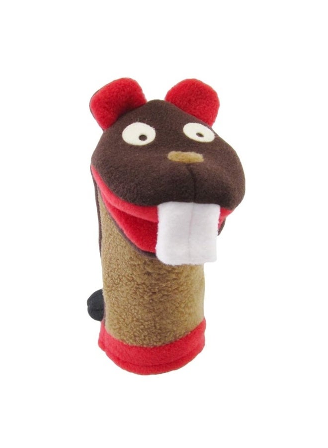 Cate and Levi Hungry Beaver Hand Puppet with Movable Mouth, Adults and Toddlers - Made in Canada - Eco Friendly Polar Fleece - with Movable Mouth