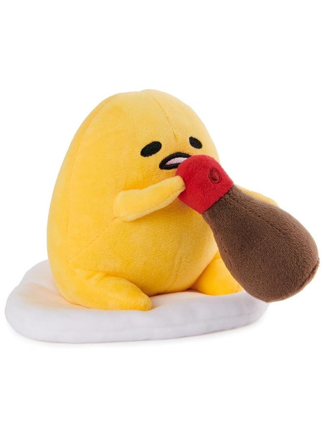 GUND Sanrio Gudetama The Lazy Egg Stuffed Animal, Gudetama with Soy Sauce Plush Toy for Ages 1 and Up, 5â€