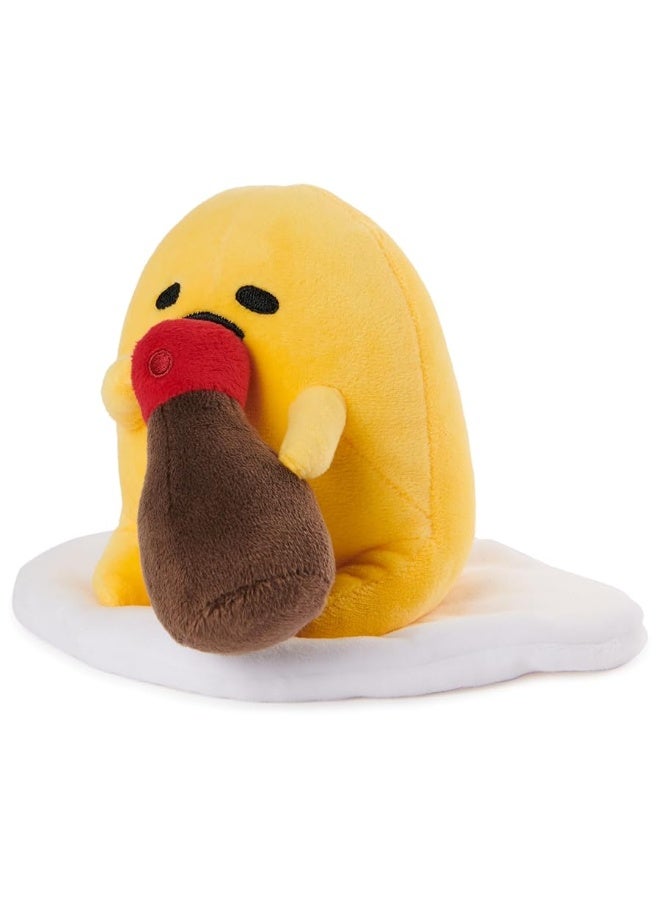 GUND Sanrio Gudetama The Lazy Egg Stuffed Animal, Gudetama with Soy Sauce Plush Toy for Ages 1 and Up, 5â€