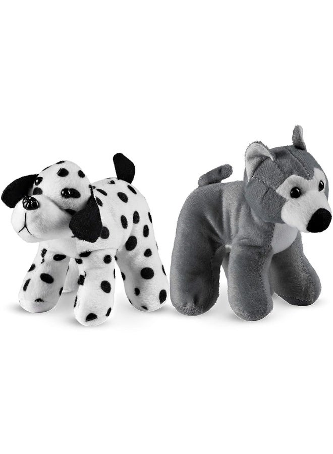 Bedwina Plush Puppy Dogs - (Pack of 12) 6 Inches Tall Stuffed Animals Bulk Assorted Puppies and Cute Stuffed Plushed Dog Puppies Assortment, Stocking Stuffers