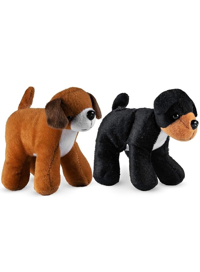 Bedwina Plush Puppy Dogs - (Pack of 12) 6 Inches Tall Stuffed Animals Bulk Assorted Puppies and Cute Stuffed Plushed Dog Puppies Assortment, Stocking Stuffers