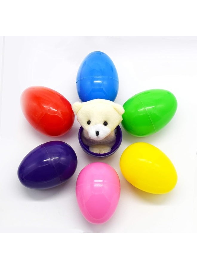 12 Pack Fillable Plastic Easter Egg with Finger Puppet for Easter Theme Party, Favor Easter Eggs Hunt, Basket Stuffers Fillers, Classroom Prize