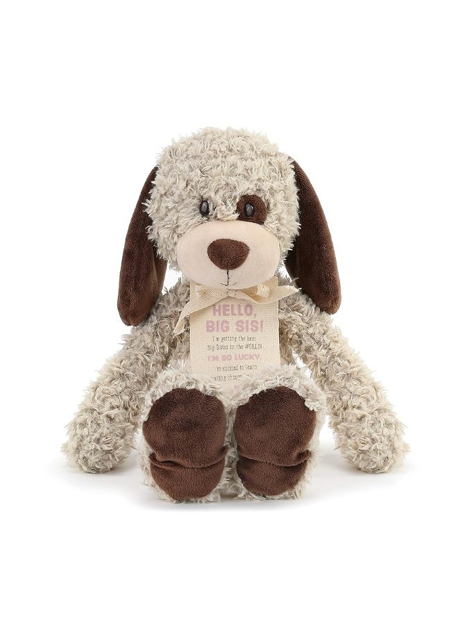 DEMDACO Big Sister Puppy Soft Brown 13 inch Plush Material Stuffed Animal Figure Toy