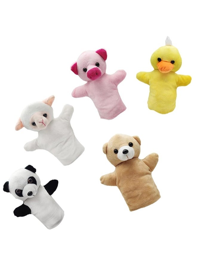 Yolococa Hand Puppets Animal Hand Party Toy for Kids, Soft Plush Puppet, 5 Pack