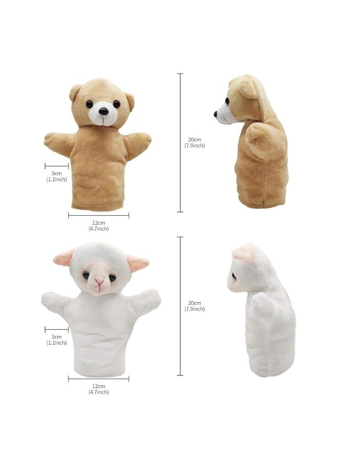 Yolococa Hand Puppets Animal Hand Party Toy for Kids, Soft Plush Puppet, 5 Pack