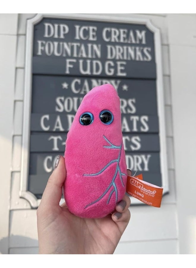 GIANTmicrobes Lung Plush Respiratory Therapist Gifts Pulmonologist Gifts Respiratory Therapy Gifts Lung Transplant Survivor Gifts Lung Cancer Survivor Gifts Lung Pillow Lung Stuffed Animal