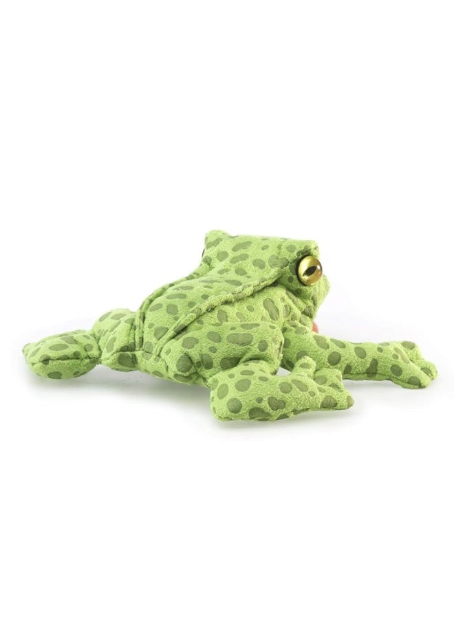 Folkmanis Mini Frog Finger Puppet Plush, Green, 1 EA