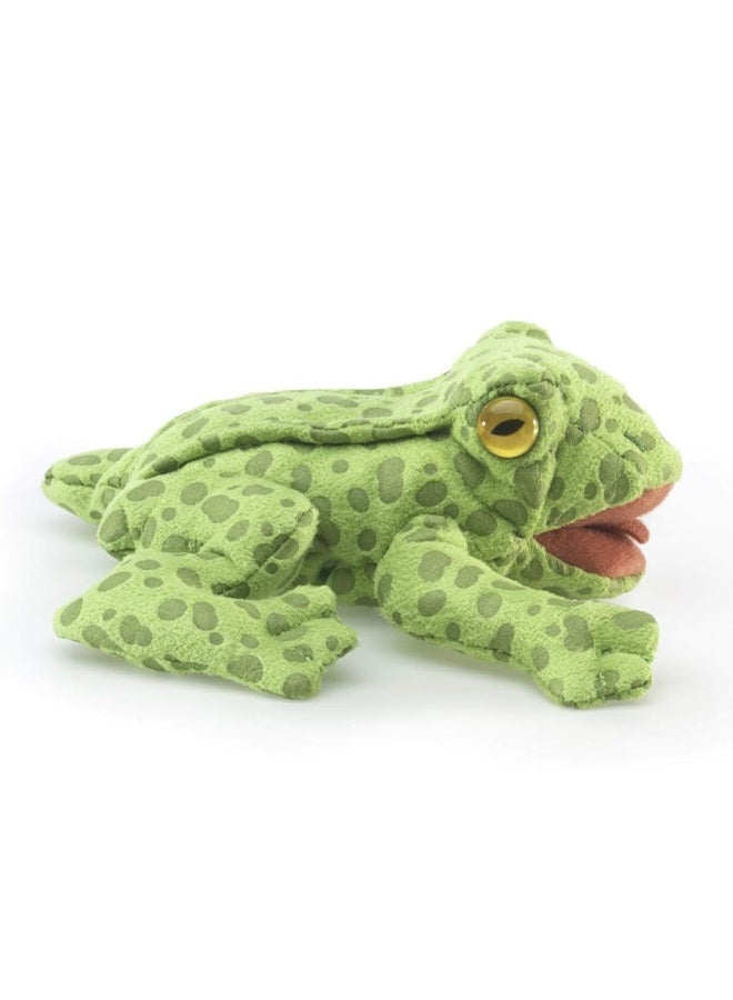 Folkmanis Mini Frog Finger Puppet Plush, Green, 1 EA