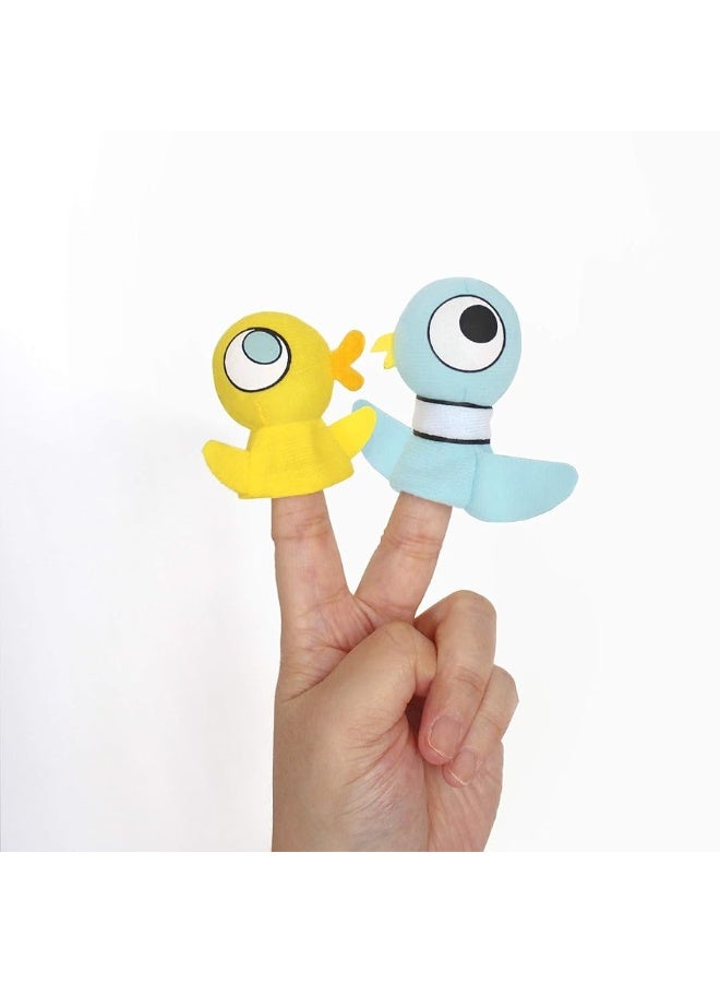 YOTTOY Mo Willems Collection | The Pigeon & Duckling Set of 2 Finger Puppets in Package