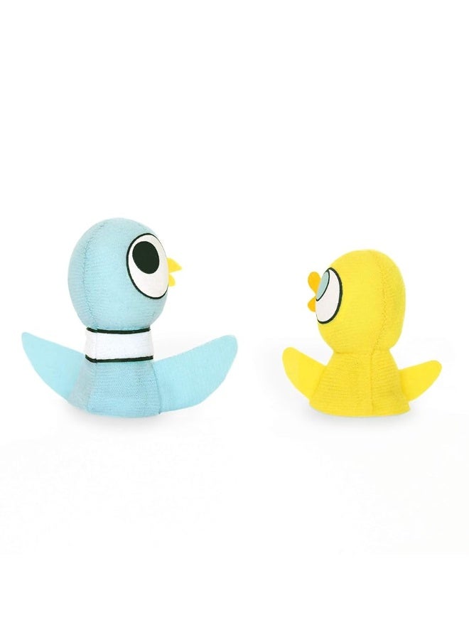 YOTTOY Mo Willems Collection | The Pigeon & Duckling Set of 2 Finger Puppets in Package