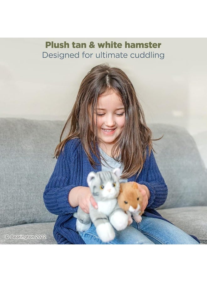 Bearington Collection Cheeks Stuffed Hamster: Adorable Plush Stuffed Hammy, Ultra-Soft 6â€ Toy, Made with Premium Fill, Expressive Face and Natural Whiskers; Machine Washable, Gift for Animal Lovers