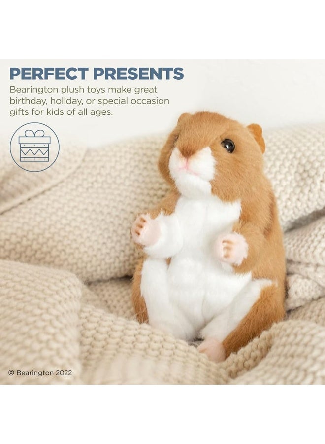 Bearington Collection Cheeks Stuffed Hamster: Adorable Plush Stuffed Hammy, Ultra-Soft 6â€ Toy, Made with Premium Fill, Expressive Face and Natural Whiskers; Machine Washable, Gift for Animal Lovers