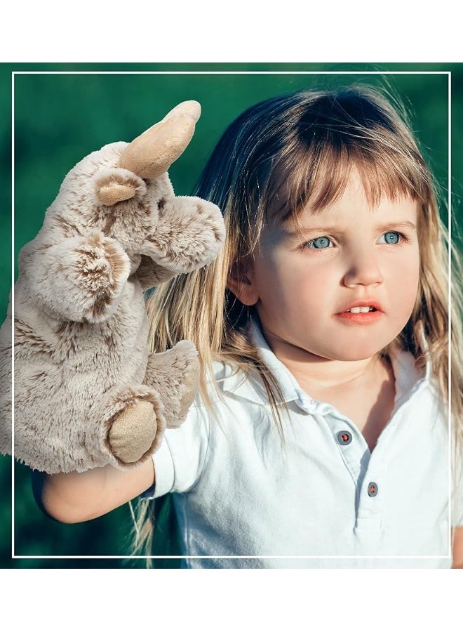 DolliBu Moose Plush Hand Puppet For Kids - Soft Plush Stuffed Animal Hand Puppet Toy for Puppet Show Games & Puppet Theaters for Kids, Adult's Cute Puppets Educational Toy to Teach Children & Toddlers