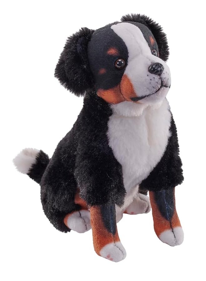 Wild Republic Rescue Dog, Bernese Mountain Dog, Stuffed Animal, with Sound, 5.5 inches, Gift for Kids, Plush Toy, Fill is Spun Recycled Water Bottles