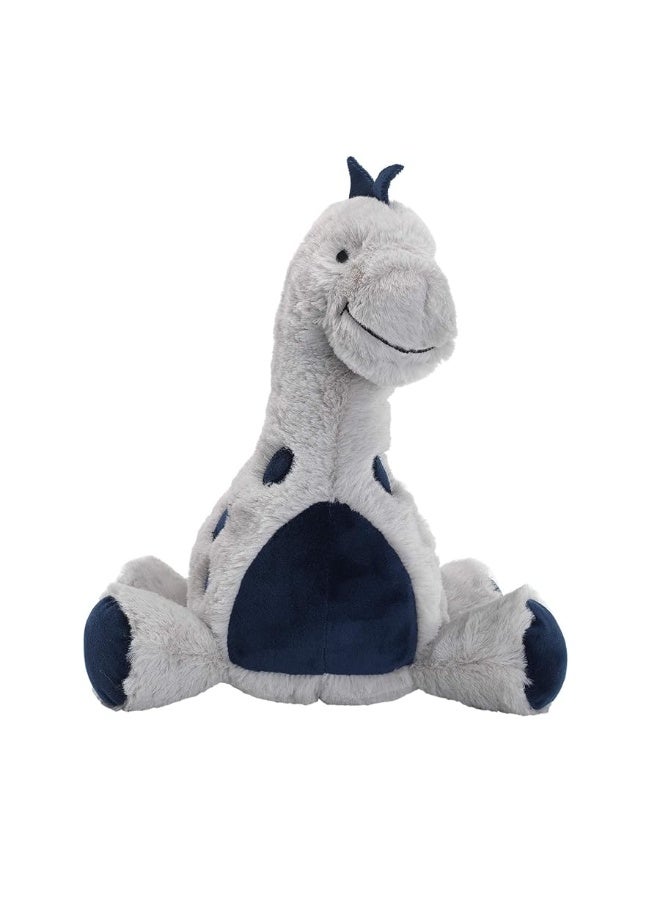 Lambs & Ivy Baby Dino Blue/Gray Plush Dinosaur Stuffed Animal Toy Plushie- Spike