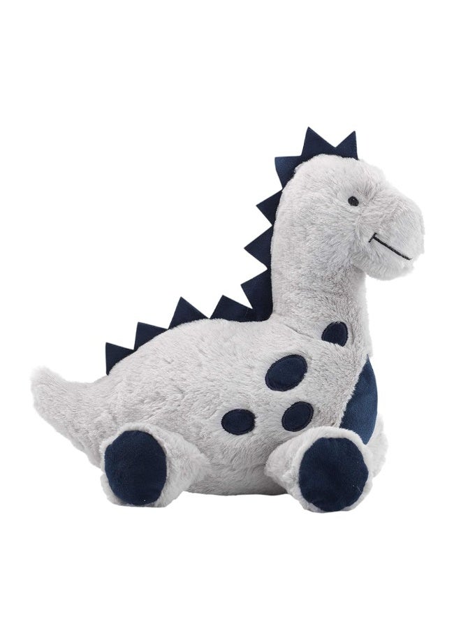 Lambs & Ivy Baby Dino Blue/Gray Plush Dinosaur Stuffed Animal Toy Plushie- Spike