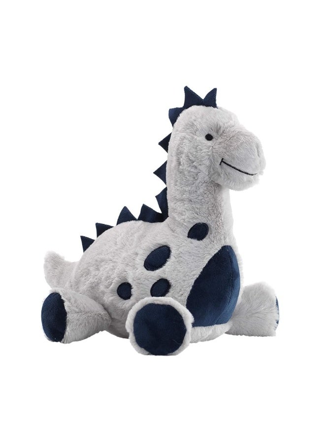 Lambs & Ivy Baby Dino Blue/Gray Plush Dinosaur Stuffed Animal Toy Plushie- Spike