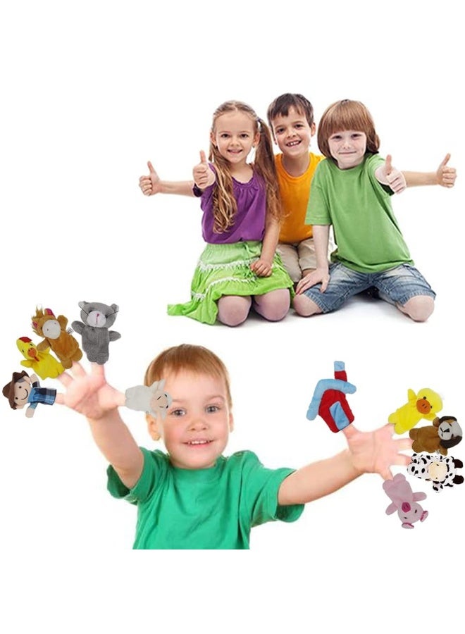 RIY 10Pcs Story Time Finger Puppets - Old Macdonald Had A Farm Educational Puppets Easter Basket Stuffers