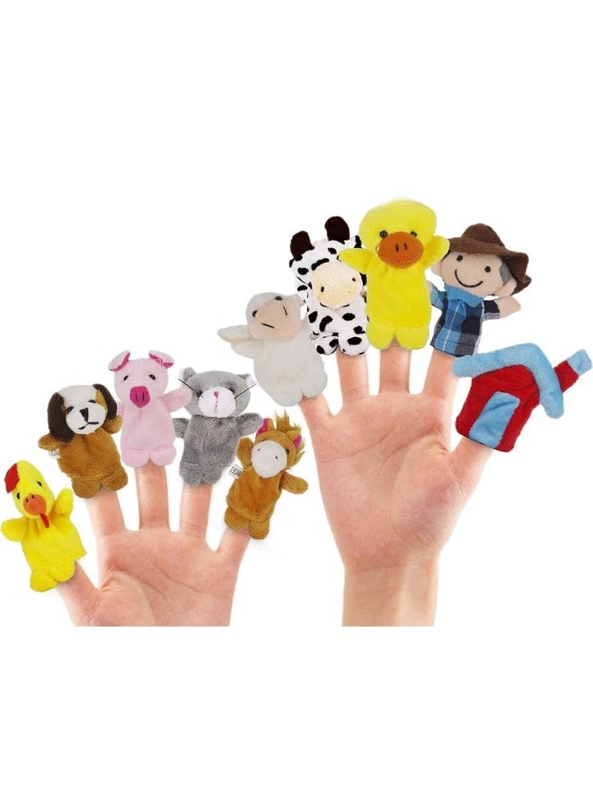 RIY 10Pcs Story Time Finger Puppets - Old Macdonald Had A Farm Educational Puppets Easter Basket Stuffers