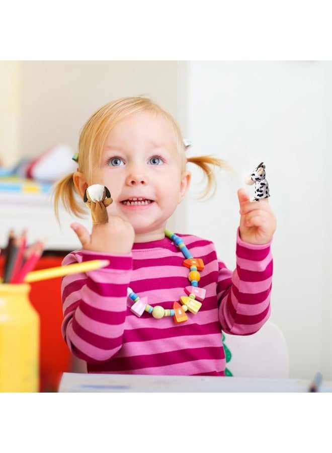 RIY 10Pcs Story Time Finger Puppets - Old Macdonald Had A Farm Educational Puppets Easter Basket Stuffers