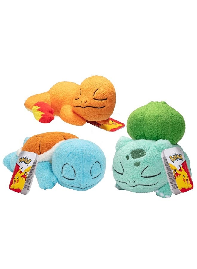 Pokmon 5 Sleeping Squirtle Charmander  Bulbasaur Plush 3Pack  Officially Licensed  Add to Your Collection Quality  Soft Collectible Stuffed Animal Toy  Great Gift for Kids Boys Girls