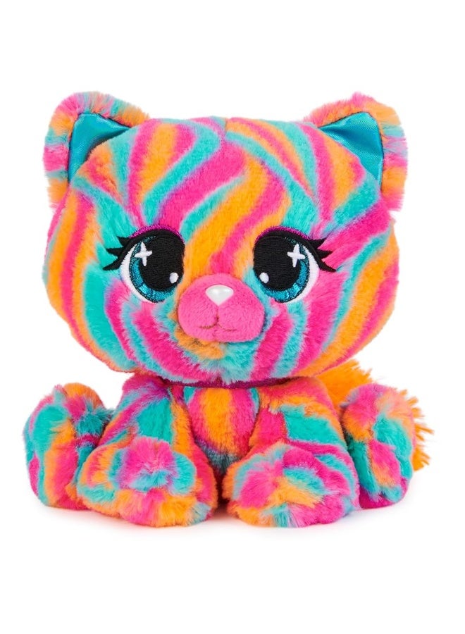 GUND P.Lushes Designer Fashion Pets Emelia Vento Premium Cat Stuffed Animal, Pink and Blue, 6â€