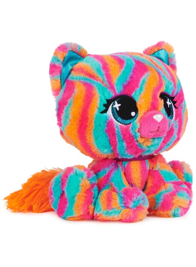 GUND P.Lushes Designer Fashion Pets Emelia Vento Premium Cat Stuffed Animal, Pink and Blue, 6â€