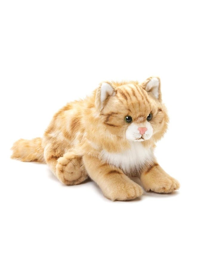 DEMDACO Large Maine Coon Cat Striped Ginger Children's Plush Stuffed Animal Toy