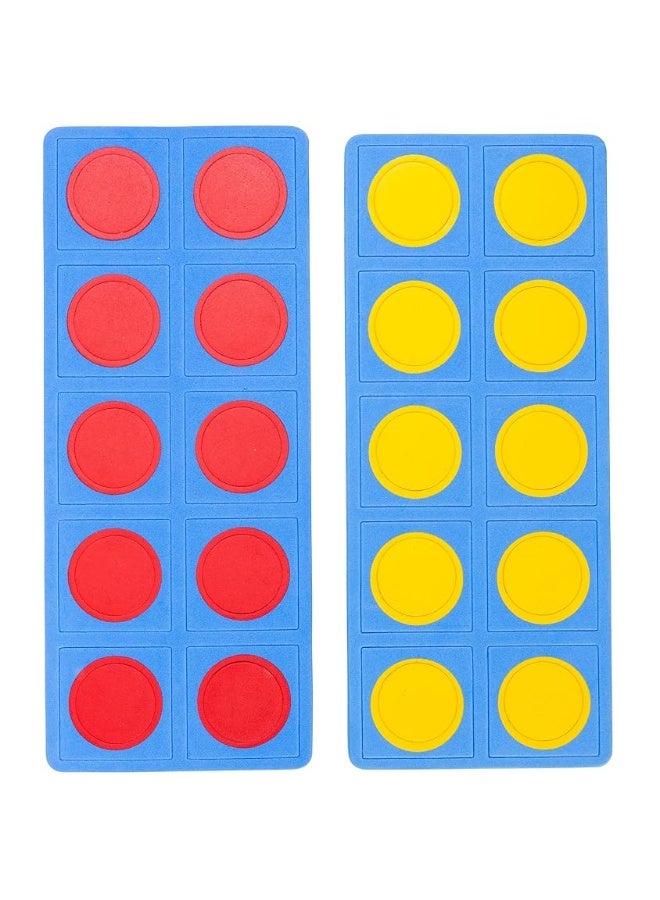 LEARNING ADVANTAGE Giant Magnetic Foam Ten Frames - In Home Learning Manipulative for Early Math - 2 Frames with 20 Disks - Teach Number Concepts, Addition and Subtraction