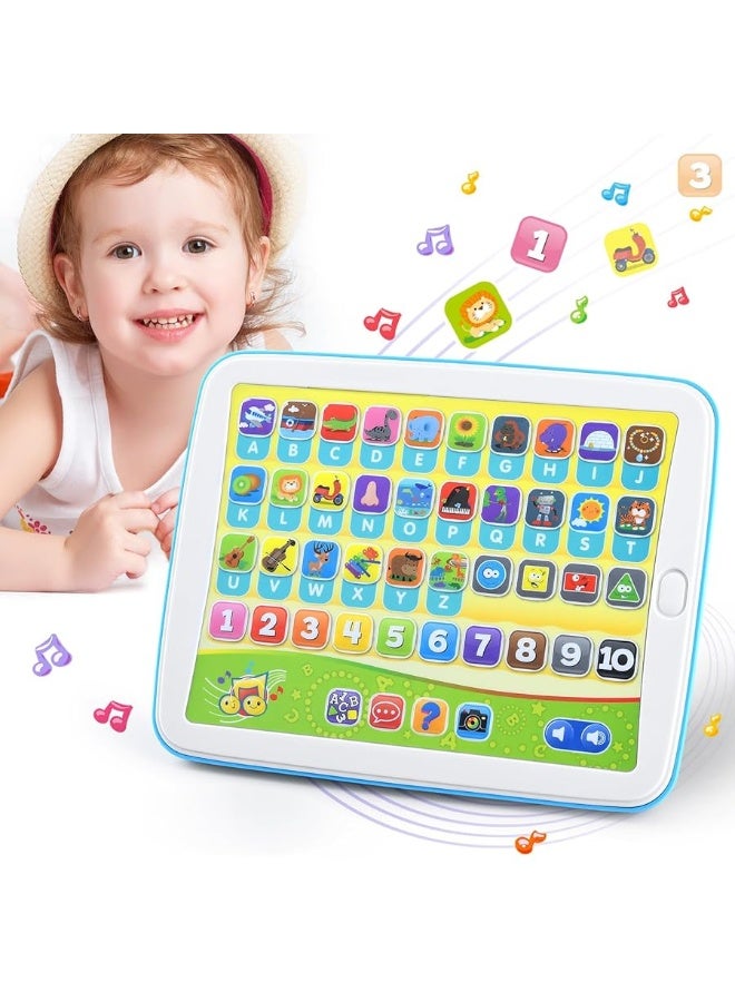 Bilingual Spanish  English Learning Toys for Toddlers 13 Kids Interactive Learning Tablet Childrens Alphabet ABC  Words  Numbers  Colors Learning Pad Education Toy for Babies 24 Month