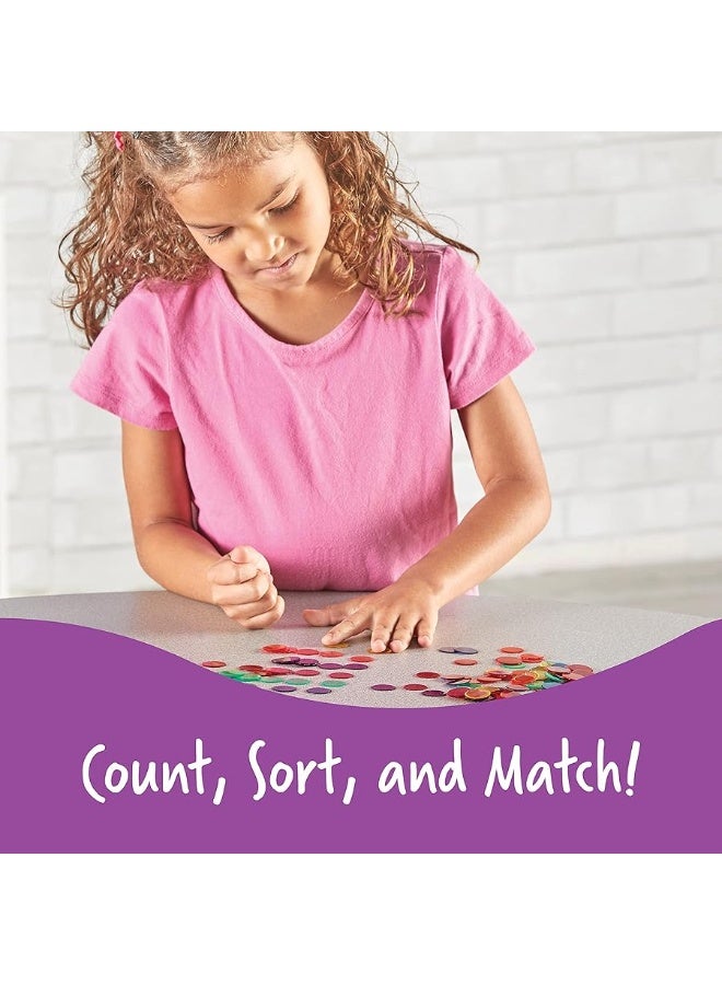 Learning Resources Transparent Color Counting Chips  250 Pieces Ages 5 Math Counters for Kids Counting Chips Perfect for Bingo GamesBack to School SuppliesTeacher Supplies