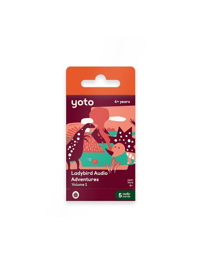 Yoto Ladybird Audio Adventures Collection: Vol. 1 â€“ Kids 5 Audio Cards for Use Player & Mini All-in-1 Audio Player, Screen-Free Listening with Fun Playtime, Bedtime & Travel Stories, Ages 5+