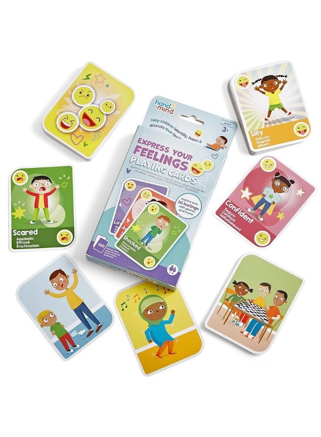 hand2mind Express Your Feelings Playing Cards, Emotions Cards, Flash Cards for Toddlers, Kids Card Games, Play Therapy Toys, Therapy Games, Social Emotional Learning Activities, Social Skills Games