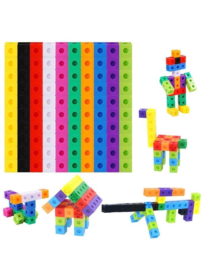 SpriteGru Math Linking Cubes, Set of 100 Math Cubes Manipulative Connecting and Counting Snap Blocks for Early Math and Construction, Educational Toy for Preschool, Kindergarten, Homeschool