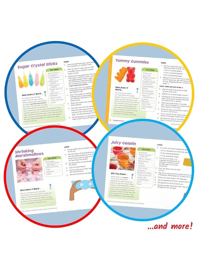 hand2mind Candy Creations Science Lab Kit, Make Lollipops, Gelatin and Candy Molds, Candy Making Kit for Kids, Gummy Bear Maker, Food Science Kit, Homeschool Supplies, 20 Hands-On Activities