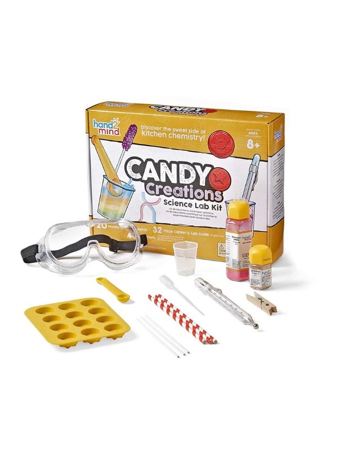 hand2mind Candy Creations Science Lab Kit, Make Lollipops, Gelatin and Candy Molds, Candy Making Kit for Kids, Gummy Bear Maker, Food Science Kit, Homeschool Supplies, 20 Hands-On Activities